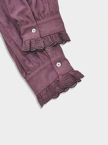 Auvina Plus Size Women's Woven Casual Women's Blouse Fall - Purple - View 4