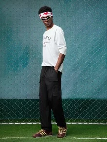 EVRINFINITE بنطال كارجو رجالي فضفاض بساق واسعة متعدد الجيوب وظيفي للشارع والكاجوال، خفيف الوزن وقابل للتنفس لفصول الربيع والصيف والخريف، مناسب للارتداء اليومي، هدية مثالية للصديق أو الزوج - الأسود - مشاهدة 6