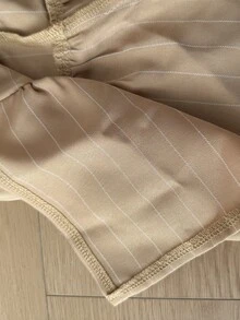 Serisse Women's Textured Striped Beige Jacket - Beige - View 7