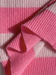 SHEIN 女款純色休閒慵懶圓領套頭針織短版上衣，秋冬新款寬鬆百搭毛衣 - 粉色 - 查看 11