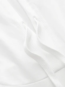 SHEIN Cheerettes 女款長袖極簡風運動運動衫 - 白色 - 查看 8