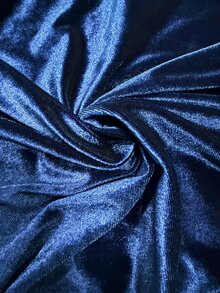 Reflora Plus Size Velvet Cowl Neck Jumpsuit, Autumn/Winter Fall - Royal Blue - View 2