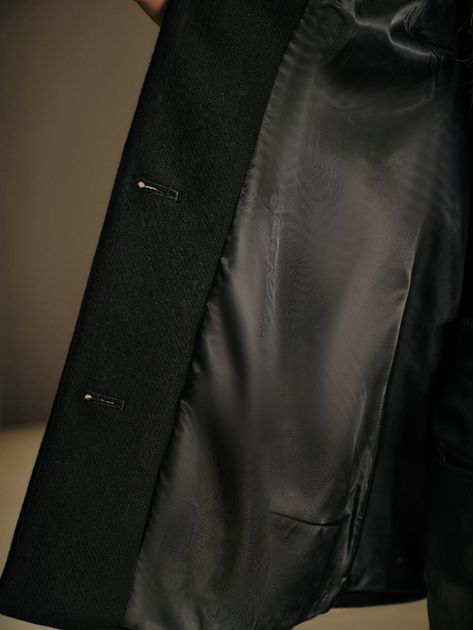 MOTF WOMEN'S WOOL BLEND FITTED STRUCTURED LONG COAT