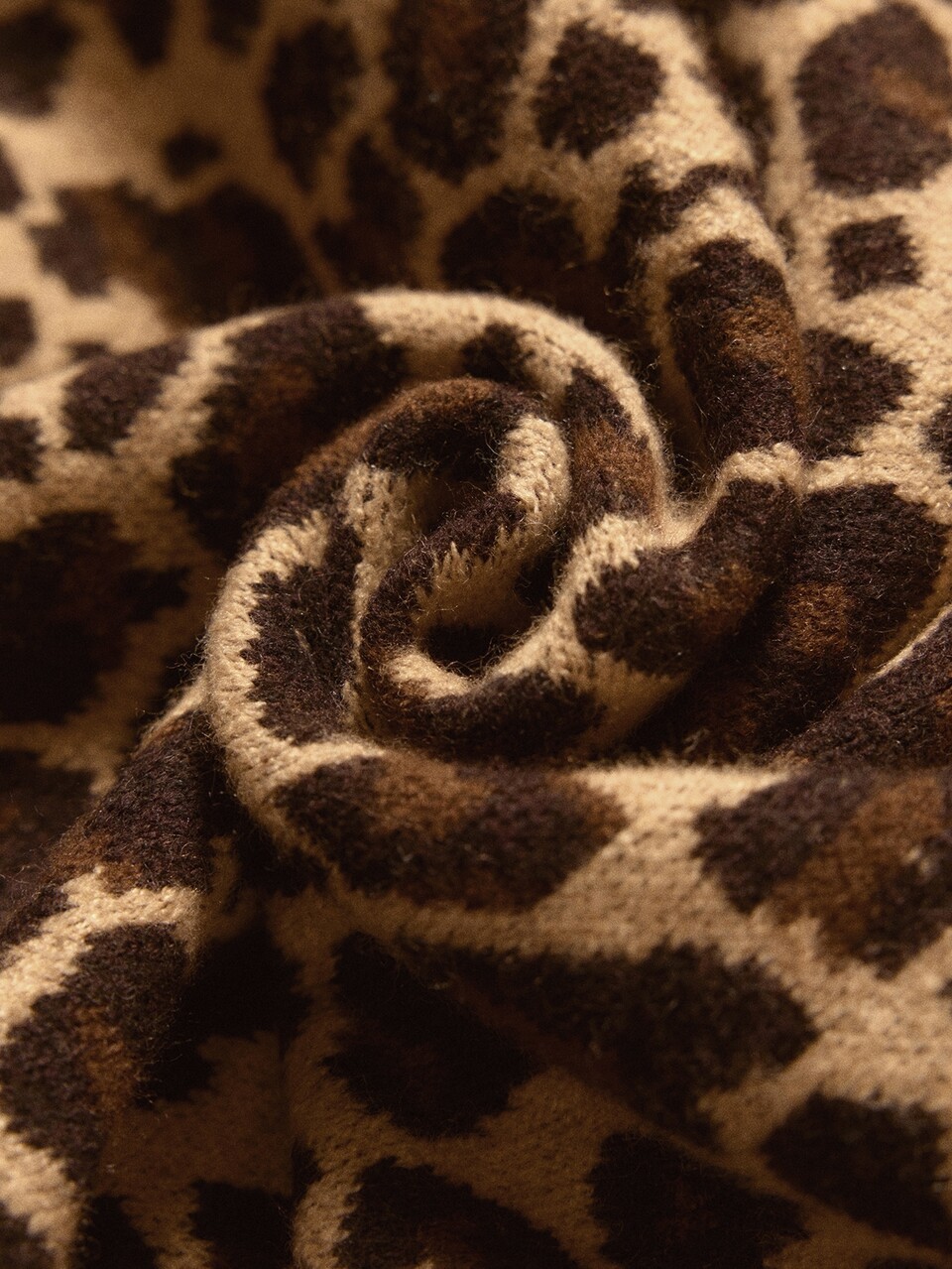 MOTF STUDIO WOMEN'S LEOPARD PRINT LOOSE SWEATER WITH BELT OUTERWEAR, AUTUMN/WINTER