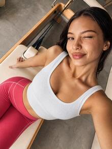 Eassivo 1件/常規內衣/基本款/白色+運動內衣+健身/瑜珈 - 白色 - 查看 1
