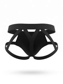 DrisQ DrisQ Men's Hollow Out Solid Color Breathable Briefs Sexy Underwear - Black - View 4