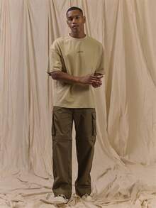 Musero Oversized Graphic Tshirt "BUILT FOR THE LONG RIDE"Back Graphic Tshirt Spring Summer Essentials - Coffee Brown - View 4