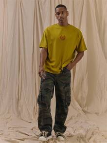 Musero Oversized Graphic Tshirt Front Center Graphic "EST 24" Spring Summer Essentials - Yellow - View 2