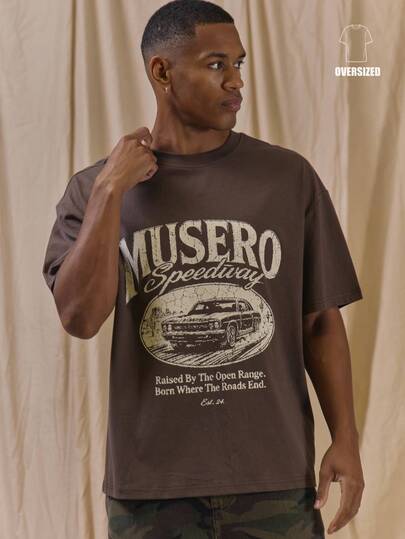 Musero Oversized Front Graphic Print Tshirt Spring Summer Essnetials