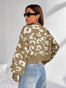 SHEIN Unity 女款全印花休閒百搭日常穿著開襟衫 - 彩色 - 查看 3