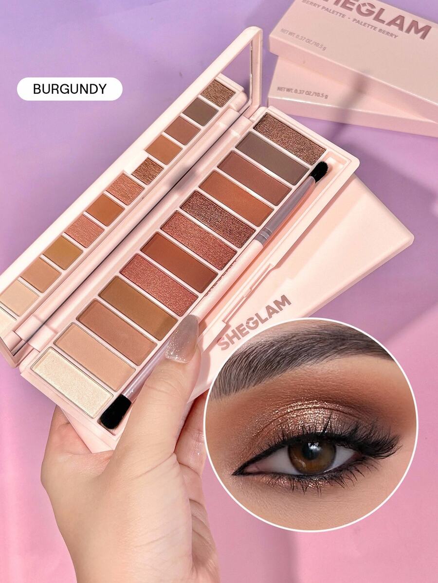 SHEGLAM Burgundy Palette Brand Beauty Cosmetic Makeup For Women And Girls - Burgundy - View 1