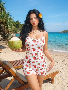Sweetina رومبير كاميسول نسائي أبيض بفيونكة وظهر مكشوف مثير للغولف والصيف - الأحمر - مشاهدة 6