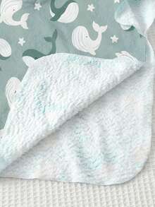 Cozy Pixies Baby Boy Cartoon Pattern Knit Soft Hooded Sleeveless Cover Up,Kids - Green - View 5