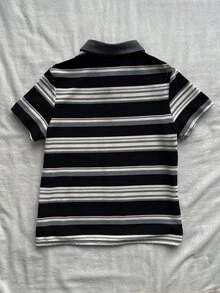 Attitoon Women's Casual Striped Polo Collar Short Sleeve T-Shirt, Summer - Multicolor - View 3