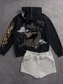 Attitoon Casual Pattern All-Over Print Women's Sweatshirt, Suitable For Autumn/Winter - Multicolor - View 2