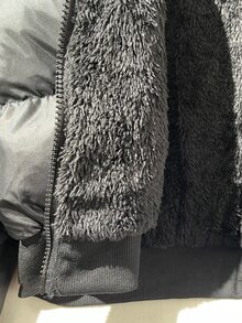 SHEIN 兒童 1件 少女高腰短版收腰加厚外套，休閒秋冬款 - 黑色 - 查看 11