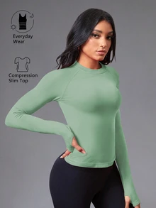 Eassivo Eassivo Women Sports Tees & Tanks - Hijau - View 3