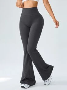 Eassivo Eassivo Quần legging thể thao yoga cạp cao liền mạch nâng cơ giảm béo cho nữ - Xám - Xem 7