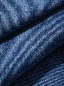 Dazy Plus Solid Light Wash Blue Frayed Hem Wide Leg Long Jeans Plus Size Women Spring Summer All Season - Medium Wash - View 3