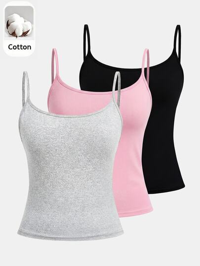 SHEIN Kids 3PCS Tween Girls Tank Tops & Camis
