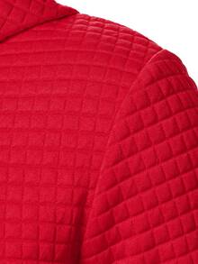 Manfinity Homme Men Kangaroo Pocket Drawstring Hoodie - Red - View 5