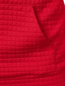 Manfinity Homme Men Kangaroo Pocket Drawstring Hoodie - Red - View 4