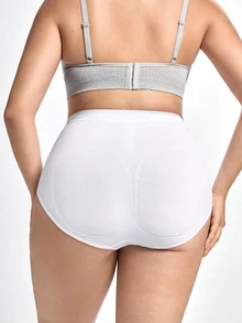 Slumbrini Plus Size High Elasticity Thickened Seamless Tummy Control Butt Lifting Pants, 1pc - White - View 2