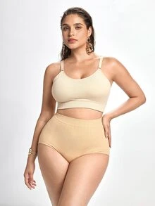 Slumbrini 3入組大尺寸無縫純色女式三角褲 - 彩色 - 查看 8