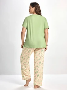Slumbrini 花卉印花睡衣套装/睡衣套装 - 彩色 - 查看 2