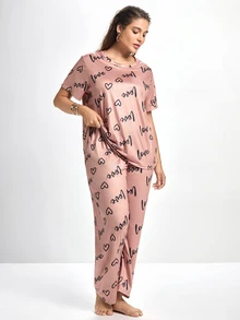 Slumbrini Của phụ nữ Kích thước lớn Quần ngủ Bộ - màu nâu - Xem 6