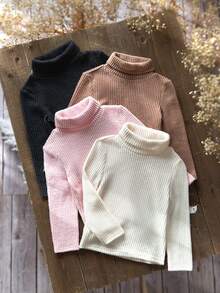 SHEIN 少女 4件組冬季 T-恤上衣 - 彩色 - 查看 5