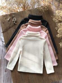 SHEIN 少女 4件組冬季 T-恤上衣 - 彩色 - 查看 4