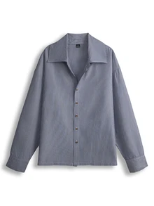 Neovey Men's Striped Shacket, Versatile Long Sleeve Casual Shirt - Multicolor - View 7