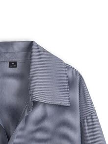Neovey Men's Striped Shacket, Versatile Long Sleeve Casual Shirt - Multicolor - View 3