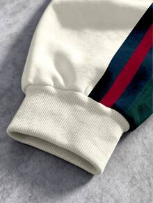 Chillumni Men's Letter Print Contrast Color Long Sleeve Pullover Sweatshirt And Sweatpants Set - Multicolor - View 5