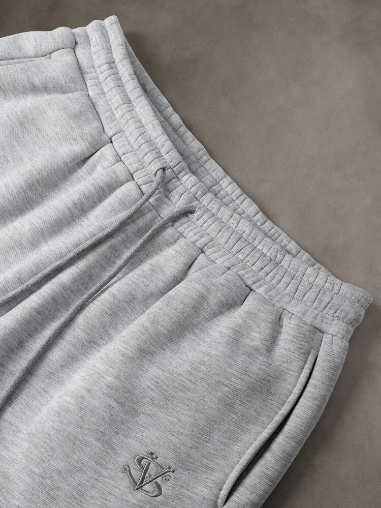 STYNVO Celana Sweatpants Longgar Minimalis Pria dengan Tali Serut di Pinggang dan Kantong - Grey - View 5