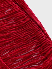 FeverCity Sweater Kasual Lengan Panjang Kerah Bulat Warna Polos untuk Pria - Burgundy - View 5