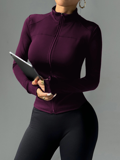 Easithlete Easithlete 修身健身运动跑步拉链弹力压缩休闲长袖瑜伽夹克