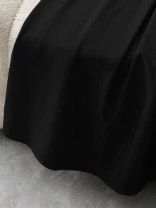 SHEIN Clasi 女款粉嫩色V領短袖收腰喇叭裙 夏季優雅性感 適合辦公室、高爾夫、派對、正式場合、教師節 - 彩色 - 查看 5
