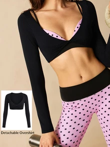 VARSIVA Women's Sexy Ruched Long Sleeve Sports Activewear Top T-Shirt For Yoga And Fitness - Black - View 10