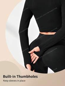 Eassivo Ribbed Knit Sports Tank Top Gym Top Fitted Shirtworkout Tank Top - Black - View 2