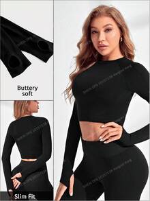 Eassivo Ribbed Knit Sports Tank Top Gym Top Fitted Shirtworkout Tank Top - Black - View 3