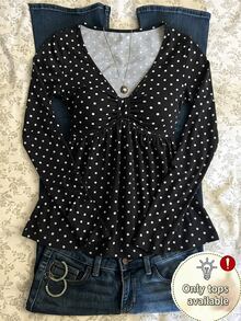 IslaSuriya Elegant Polka Dot V-Neck Ruched Waist Long Sleeve Blouse For Daily Wear, Dating, Outing And Shopping - Multicolor - View 1