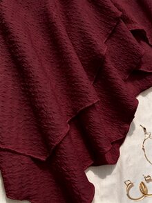 Glamine Tie Backless Ruched Bust Babydoll Tube Top Party Night Out Burgundy Summer Sexy - Red - View 4