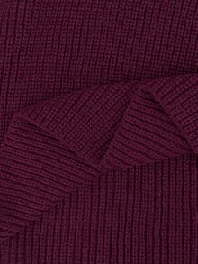 SHEIN Maternity Solid Color High Neck Batwing Long Sleeve Sweater And Adjustable Waist Knit Skirt Set,Autumn And Winter - Burgundy - View 8