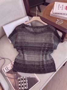 GlowEve Women's Casual Versatile Colorblock Knit Top For Daily Wear - Black - View 3