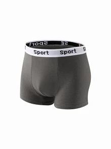 5pcs/Pack Solid Color Comfortable Soft Boxer Briefs For Teenage Boys, Christmas Gifts For Teen Boy, Black Grey White Summer Baggy Gym Beach Low Rise - Multicolor - View 4