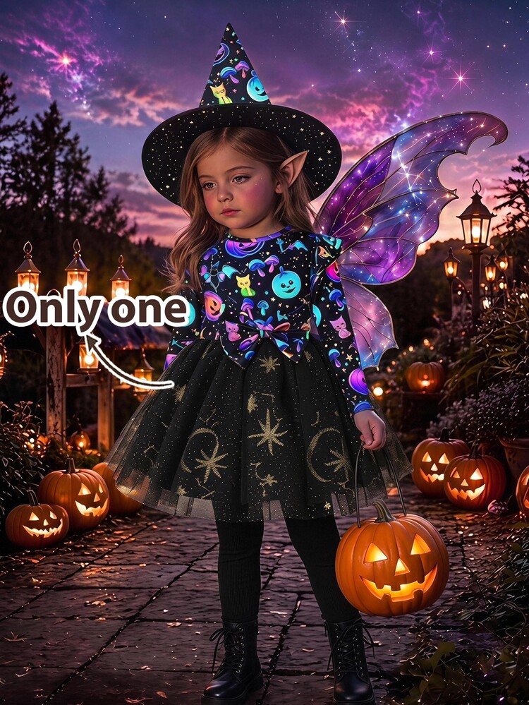 LMoss Kids Baby Girl's Elegant Mesh Pants, Suitable For Daily Wear, Halloween, Christmas, Party, New Year, Photo Shoot And Any Occasion - Black - View 2