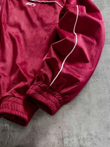 AXEPEAK Men's Colorblock Long Sleeve Jacket And Pants Casual Daily Outfit - Burgundy - View 5