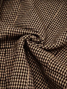 Trelyra Round Neck Solid Color Metal Button Decor Hem Patchwork Commuter Blazer Office Business Dark Brown Summer Casual Elegant - Multicolor - View 3